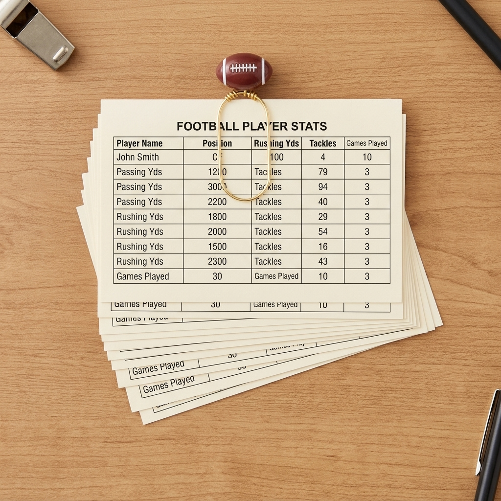 Football Bookmark – Metal Clip with Miniature Brown Charm